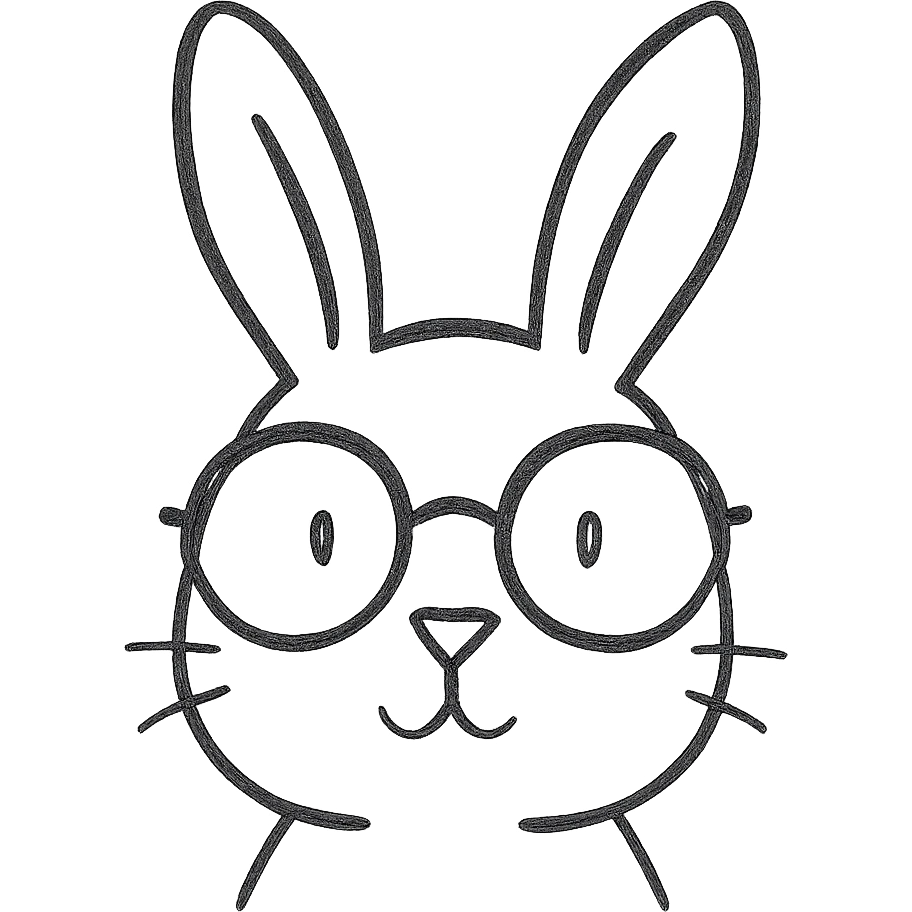bunny with glasses emoji