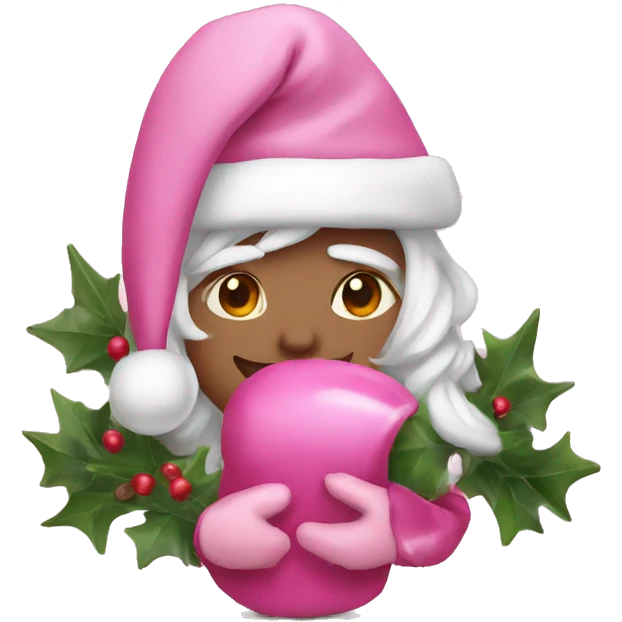 pink christmas  emoji