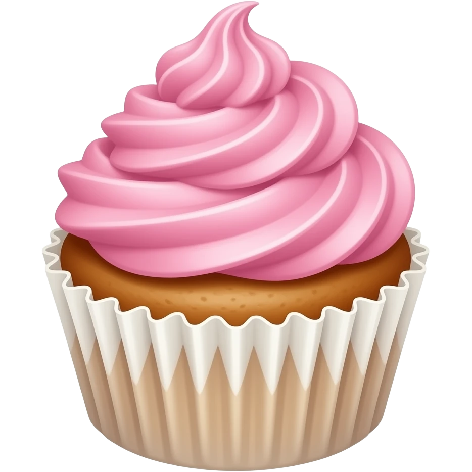 Cupcake with pink icing emoji
