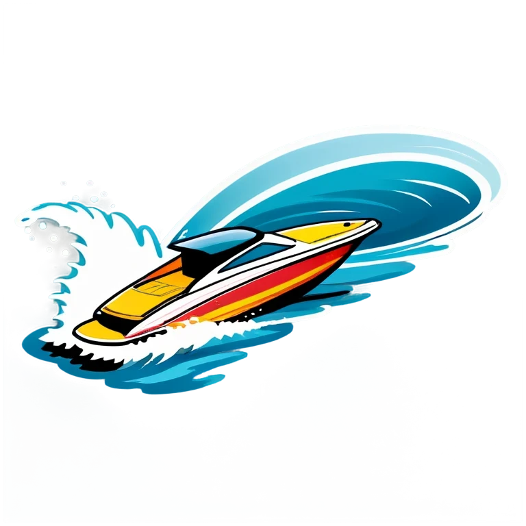 sport boat over wave emoji