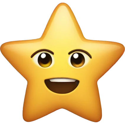 star with cute face emoji