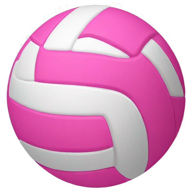 Pink volleyball emoji