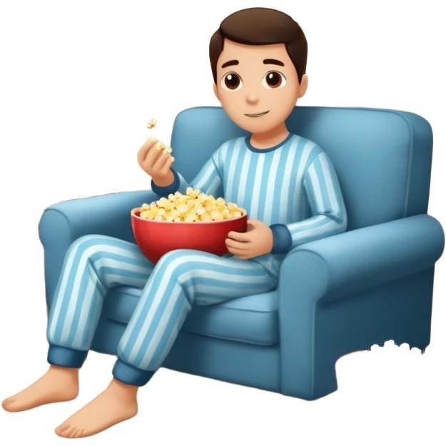 person watching a movie in their living room emoji