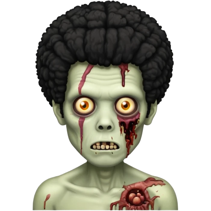 Zombie with a black Afro  emoji