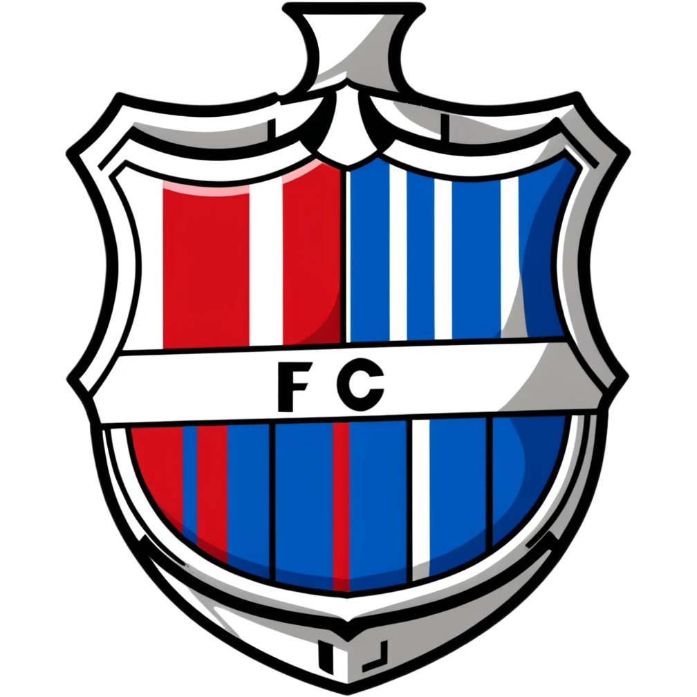 FC Barcelona logo, shield with blue and red stripes, football club emblem emoji