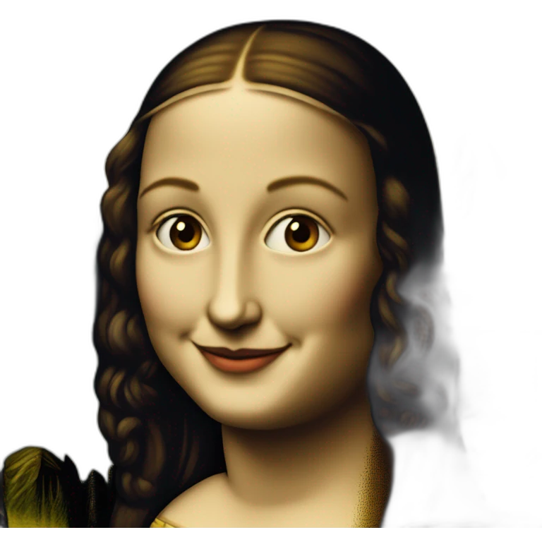 the Mona Lisa smiling emoji