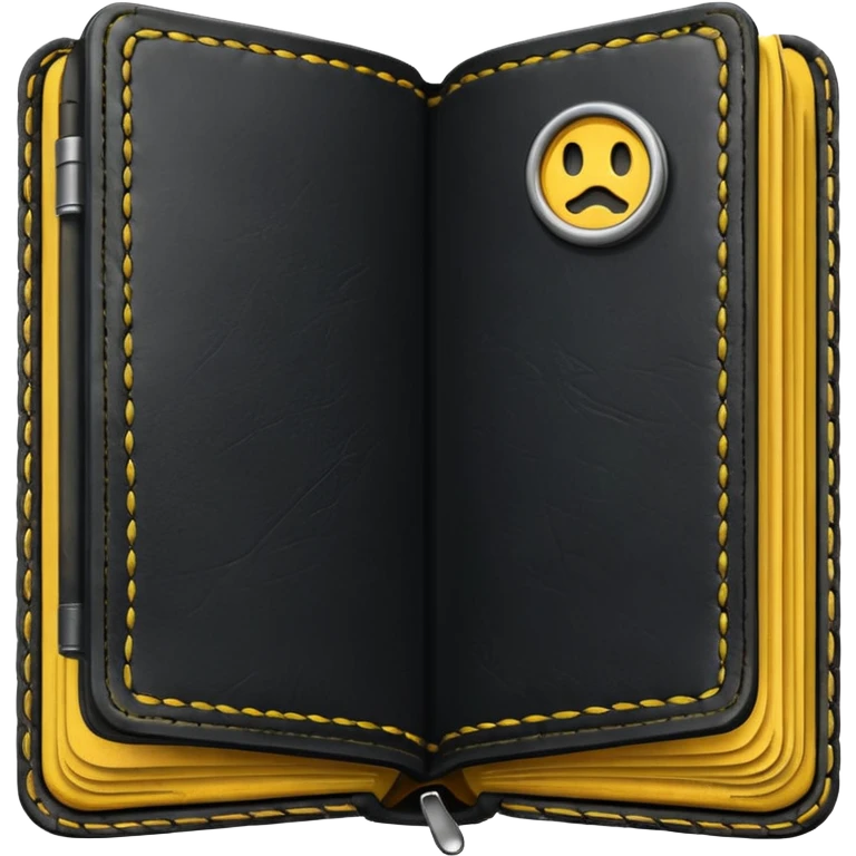 Handbook black and dark yellow emoji
