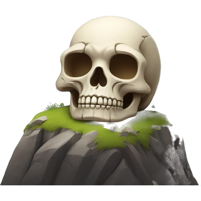 Skull on mountain  emoji