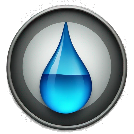 blue water droplet inside prohibition sign emoji