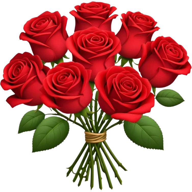 Un bouquet de rose rouge emoji