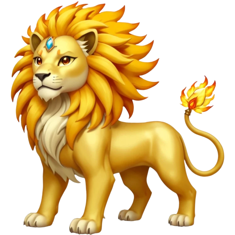 Pyroar-Solgaleo-Fakémon-hybrid-creature (full body)  emoji