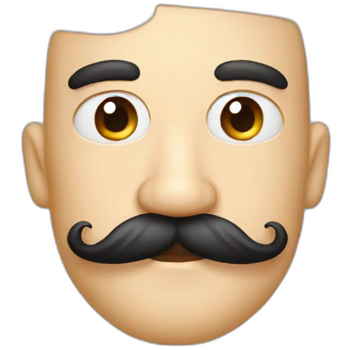 pretty mustache emoji