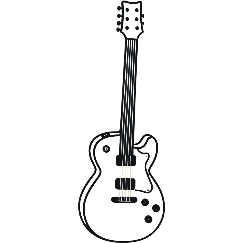 A white guitar  emoji