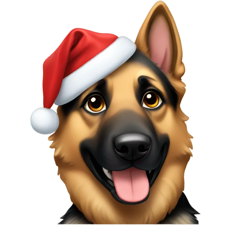 christmas german shepherd  emoji