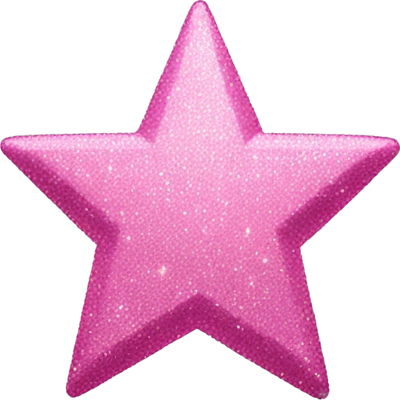 A pink star with glitter  emoji