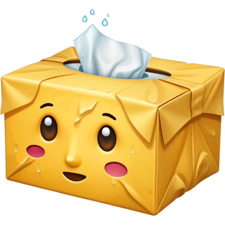 Crying tissue box emoji