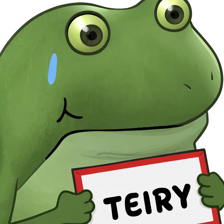 peepo frog with teary eyes, holding a 'sorry' placard emoji