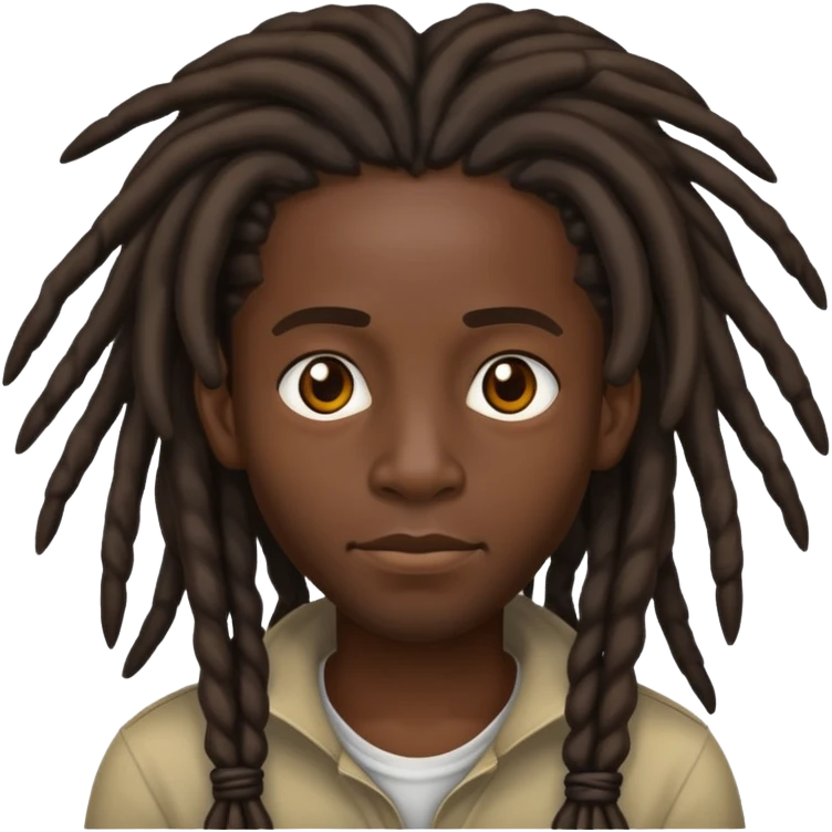 un africain avec des loks emoji