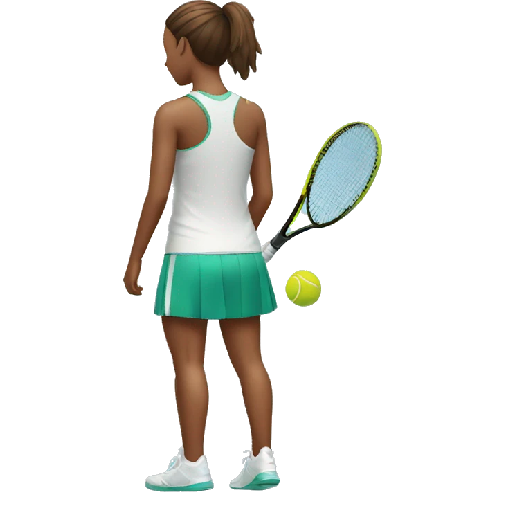tennis player's back symmetric emoji