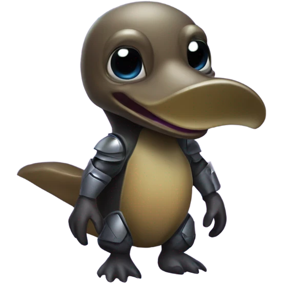 Evil platypus with alien armor emoji