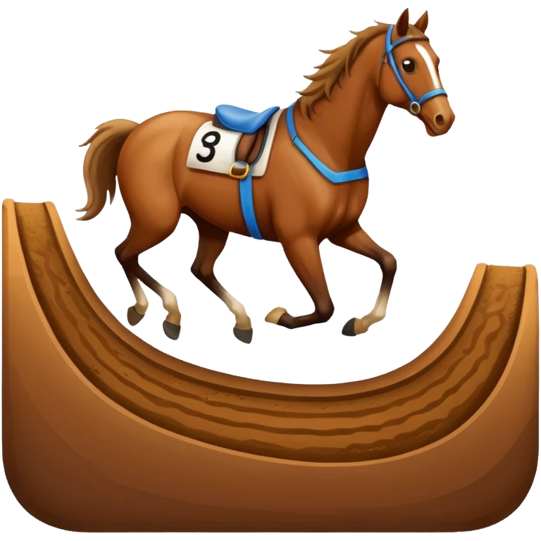 dirt Race track horse trace emoji