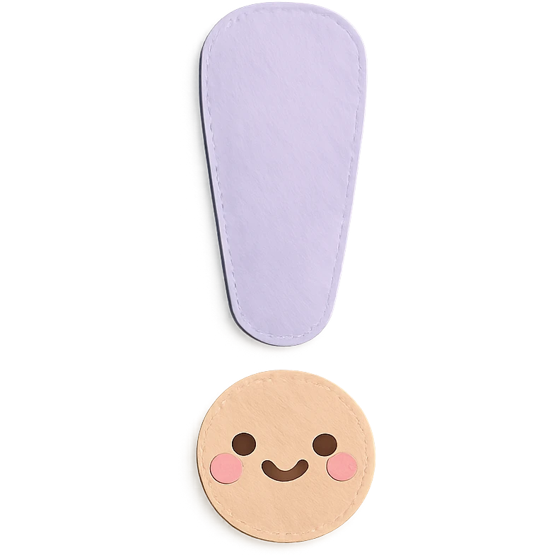soft pastel kawaii exclamation mark icon emoji