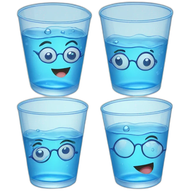 Many glasses of water emoji