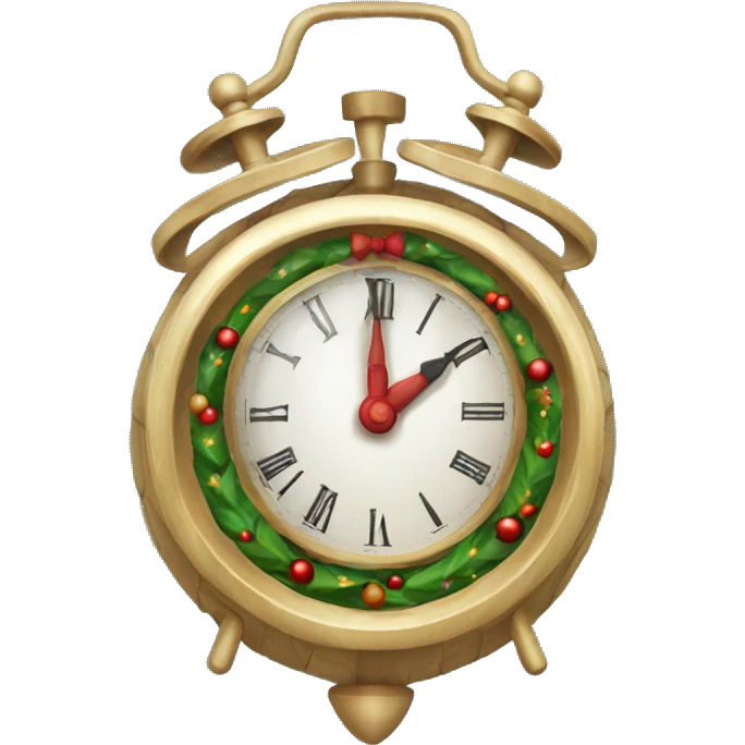 december cristmass clock emoji