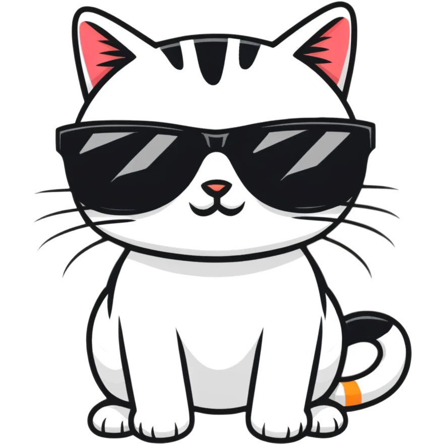 cat wearing sunglasses emoji