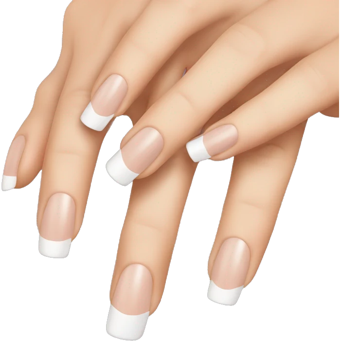 French tip nails emoji