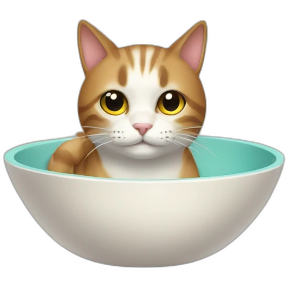 cat in a bowl emoji