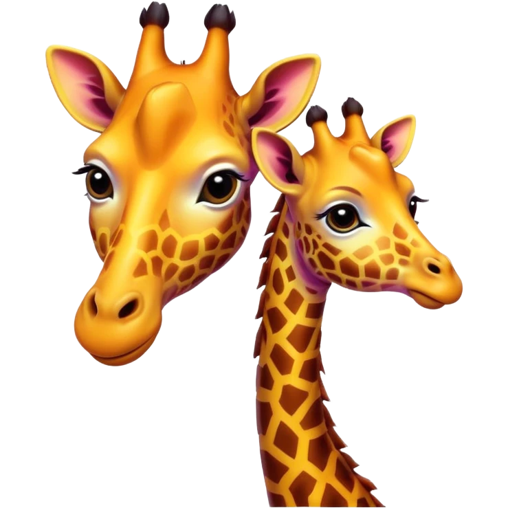  giraffe love - neon colors emoji