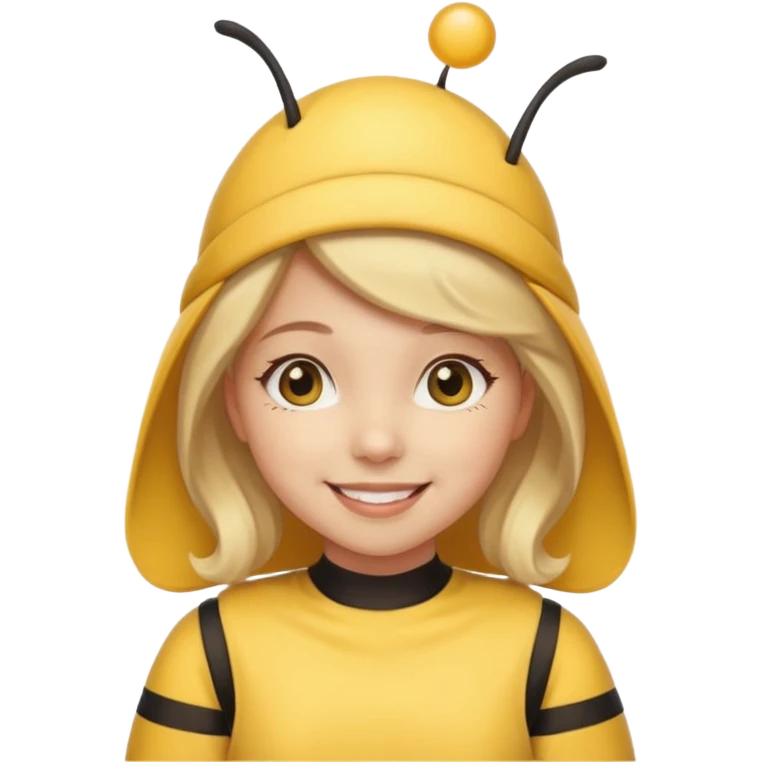 girl bee with party cap emoji