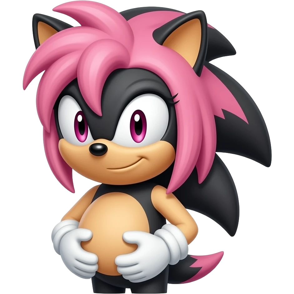 amy rose  the hedgehog pregnant emoji