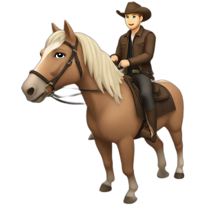 Jensen ackles riding a horse emoji