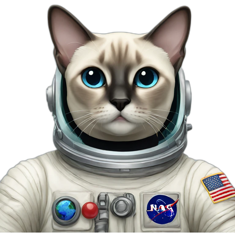 astronaut seal point siamese cat emoji
