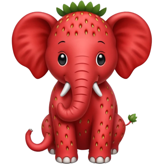 Make a strawberry elephant emoji