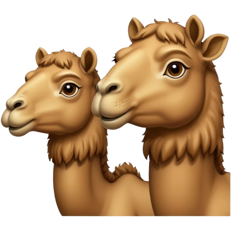 High resolution camels without fur emoji