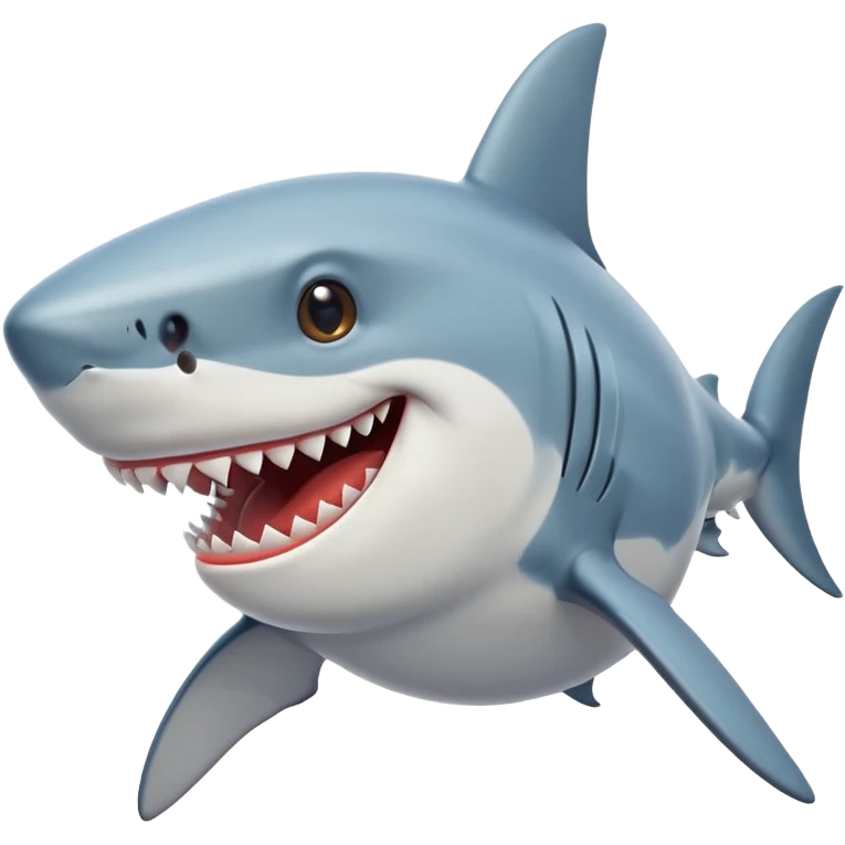 un requin style cartoon emoji