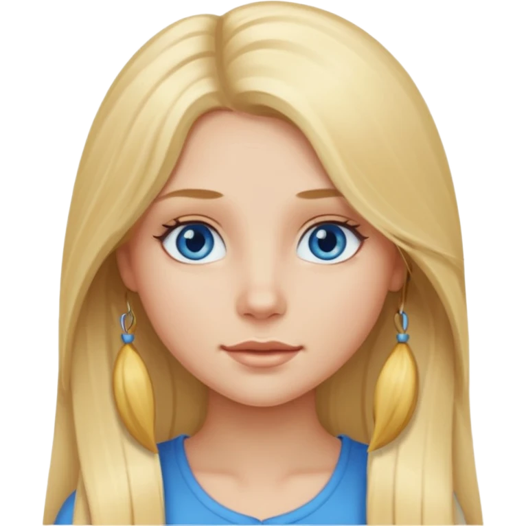 Long hair blonde girl  emoji