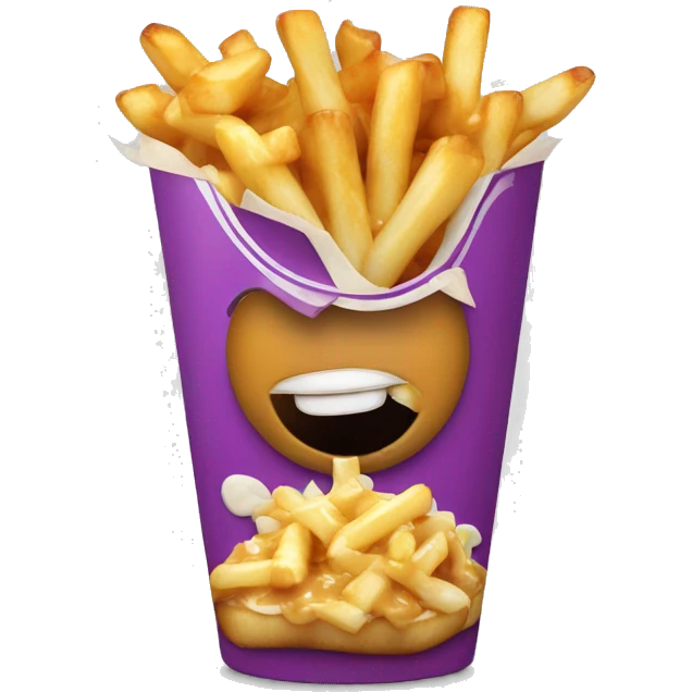 Poutine qui mange un poutine  emoji
