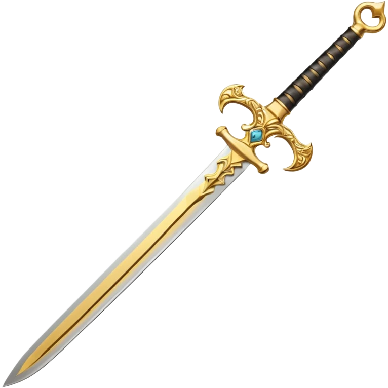 Golden ceremonial sword — engraved handle, decorative emoji