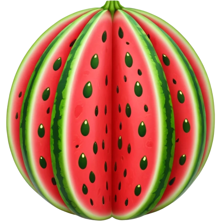 glitter red and green watermelon emoji