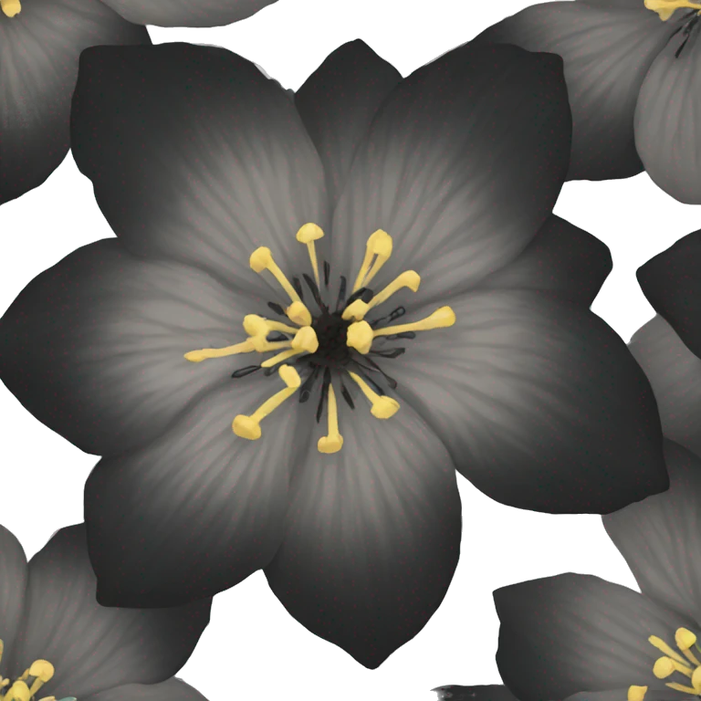 Black blossom emoji