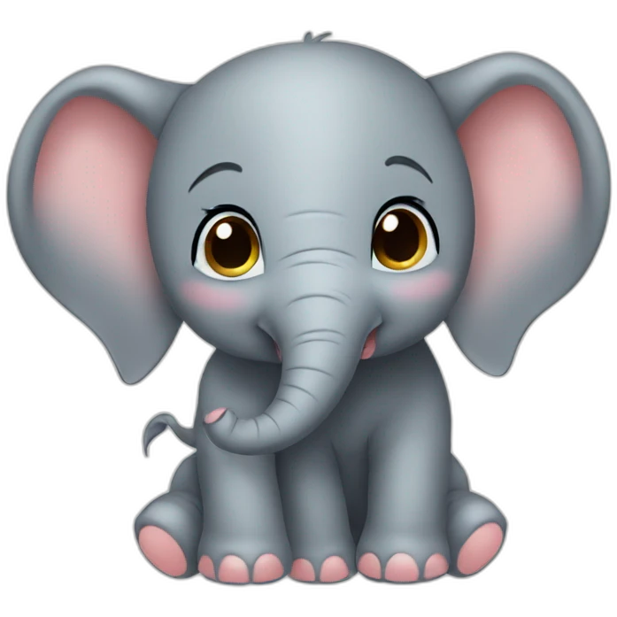 Cute baby elephant  emoji