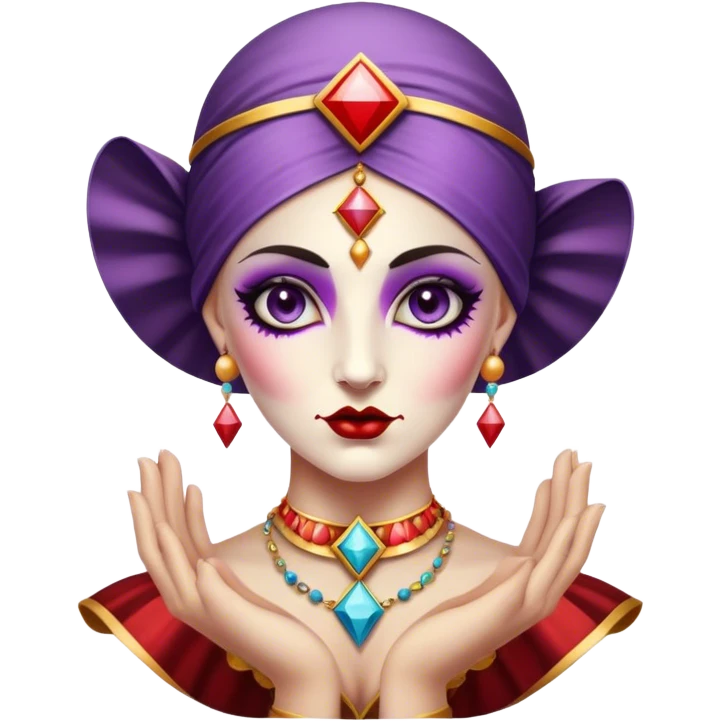 Vintage circus fortune teller emoji