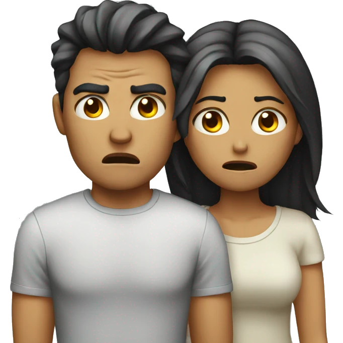 angry couple crying emoji