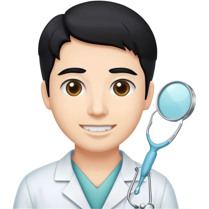 Dentist with black hair emoji