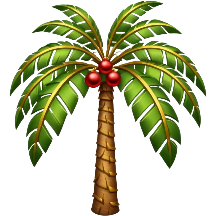 palm emoji but whristmas decorated emoji