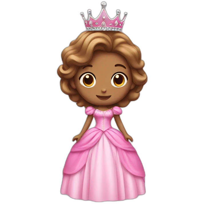 princess with crown and pink princess dress emoji